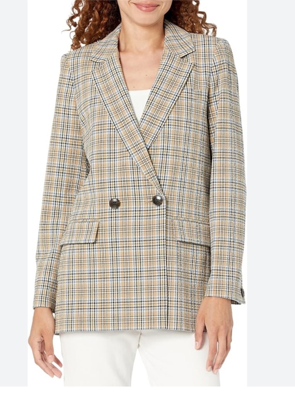 Madewell Caldwell Double Breasted Blazer Plaid Jacket Size S